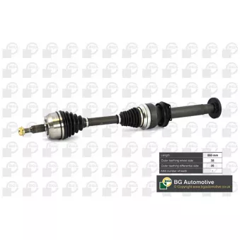 Arbre de transmission avant droit BGA DS9640R