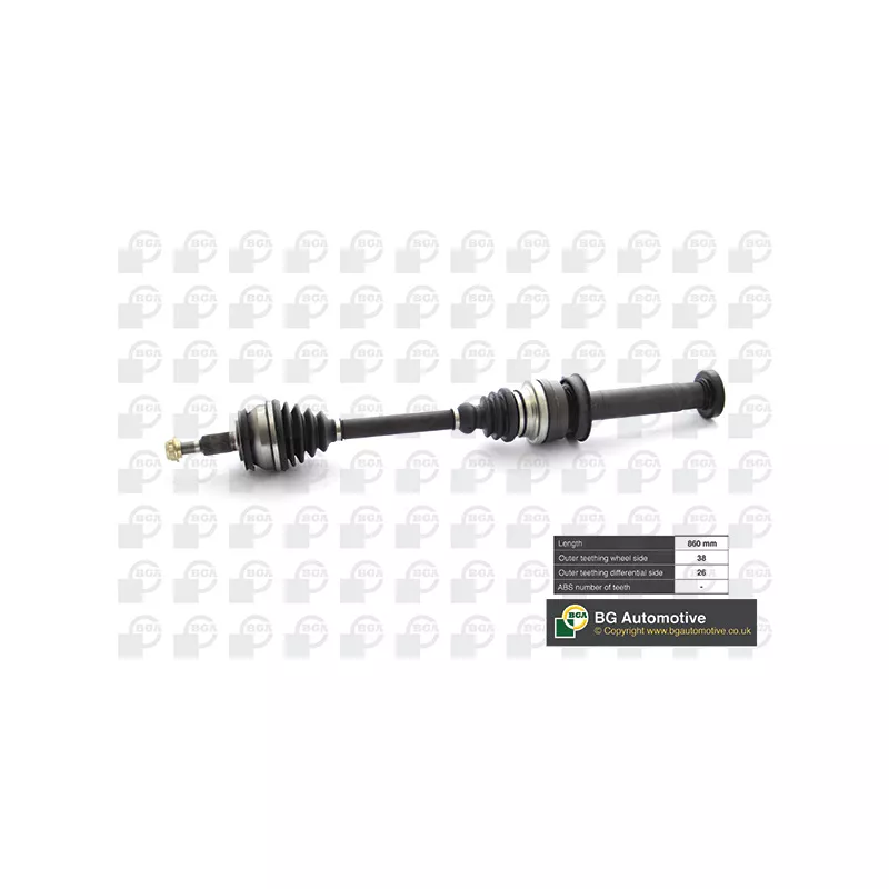 Arbre de transmission avant droit BGA DS9642R