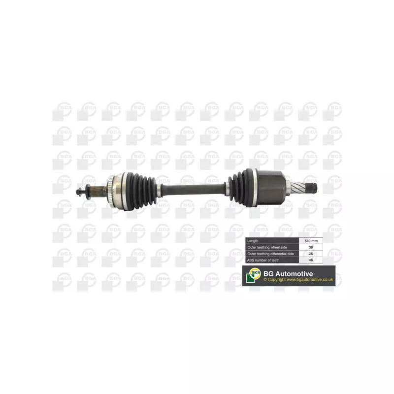 Arbre de transmission avant gauche BGA DS9706LA