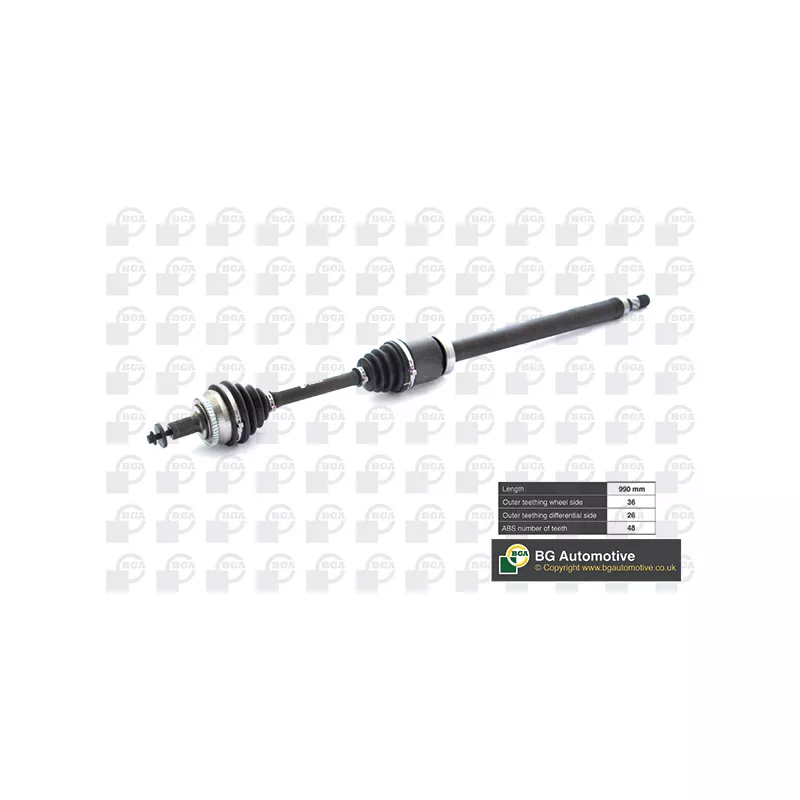 Arbre de transmission avant droit BGA DS9706RA