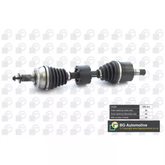 Arbre de transmission avant gauche BGA DS9707LA
