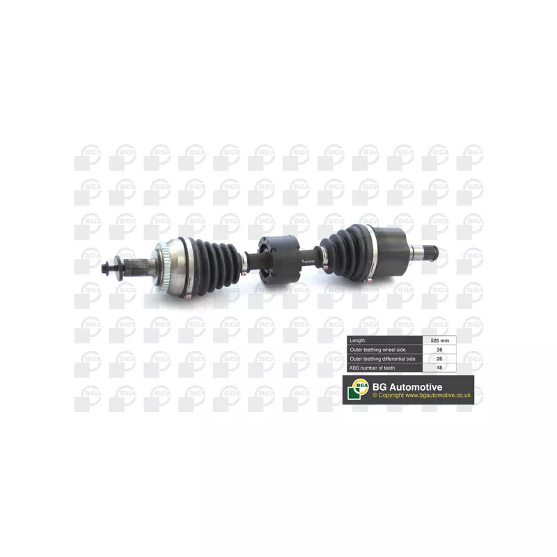 Arbre de transmission avant gauche BGA DS9707LA