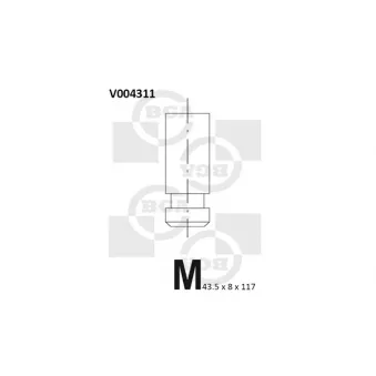 Soupape d'admission BGA V004311