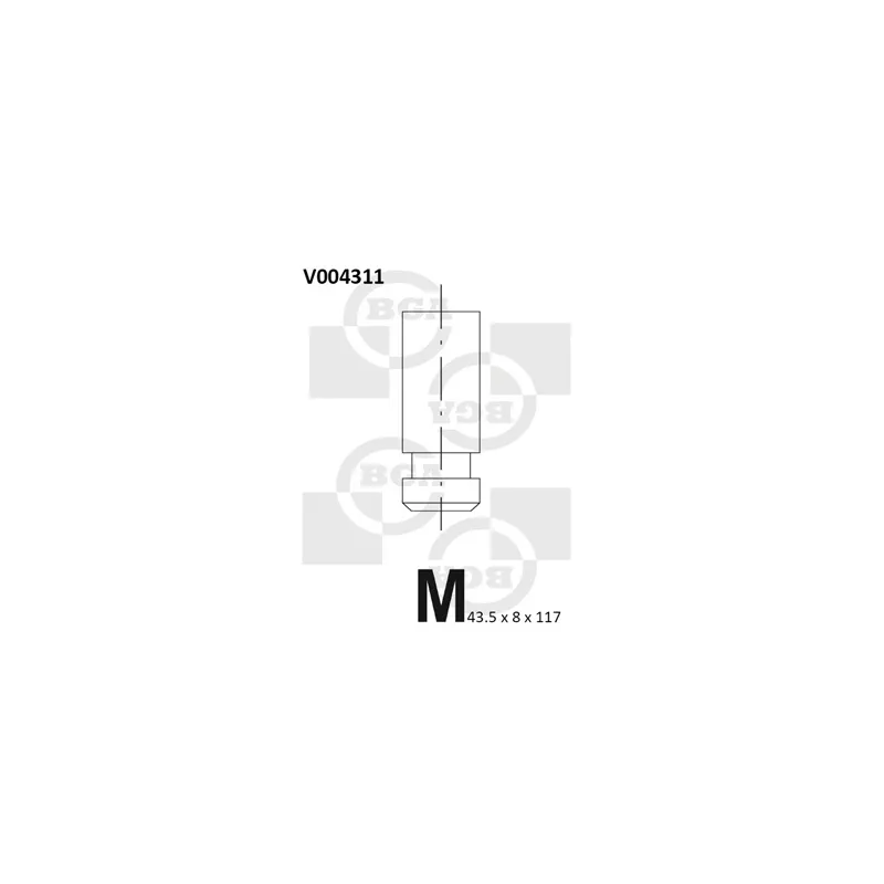 Soupape d'admission BGA V004311