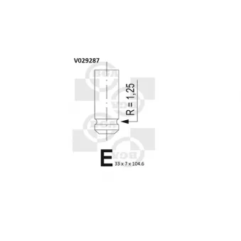 Soupape d'admission BGA V029287