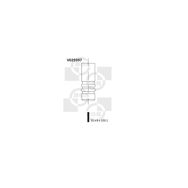 Soupape d'admission BGA V029397