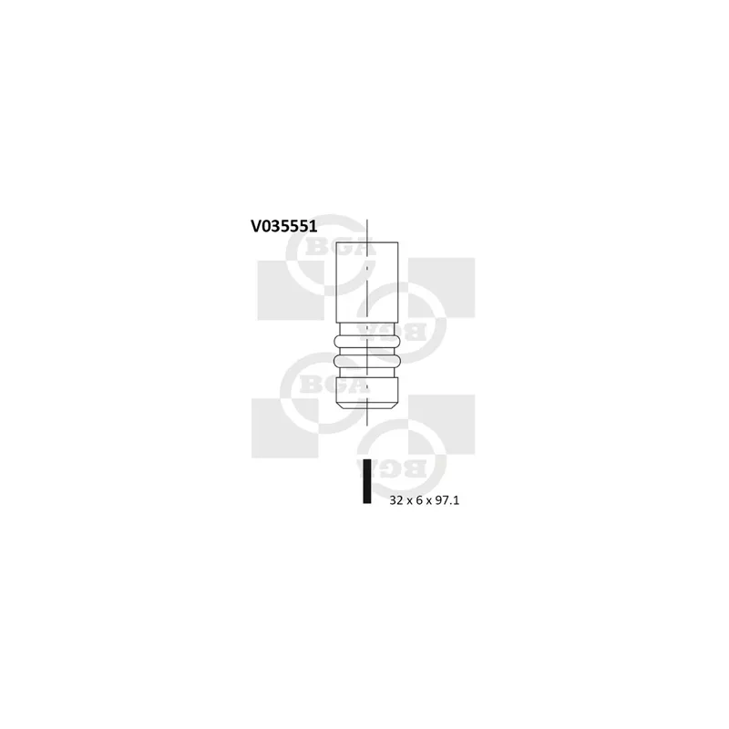 Soupape d'admission BGA V035551