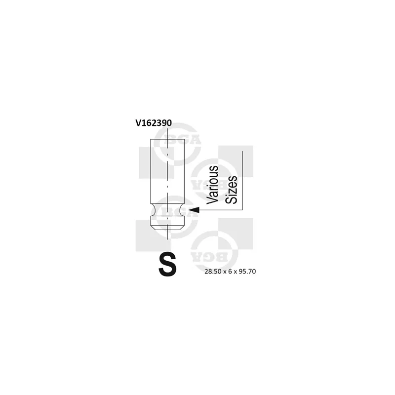 Soupape d'admission BGA V162390