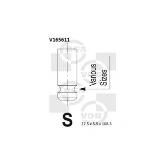 Soupape d'émission BGA V165611
