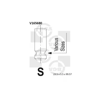 Soupape d'admission BGA V165680