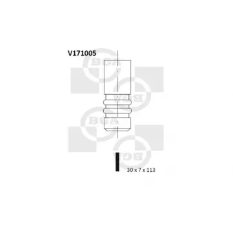 Soupape d'admission BGA V171005