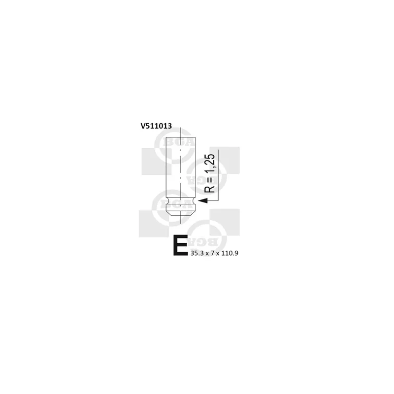 Soupape d'admission BGA V511013