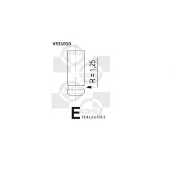 Soupape d'admission BGA V531010