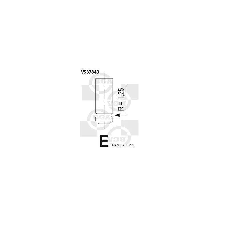Soupape d'admission BGA V537840