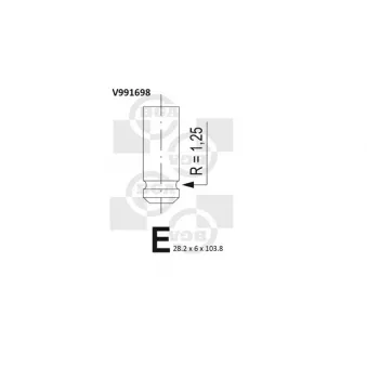 Soupape d'émission BGA V991698