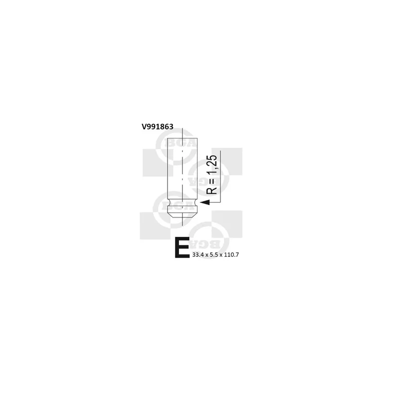 Soupape d'admission BGA V991863
