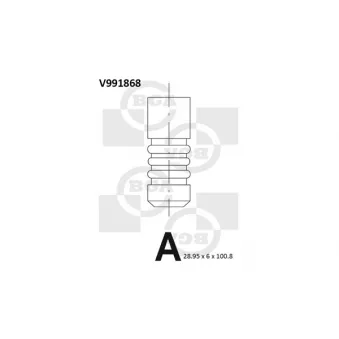 Soupape d'émission BGA V991868