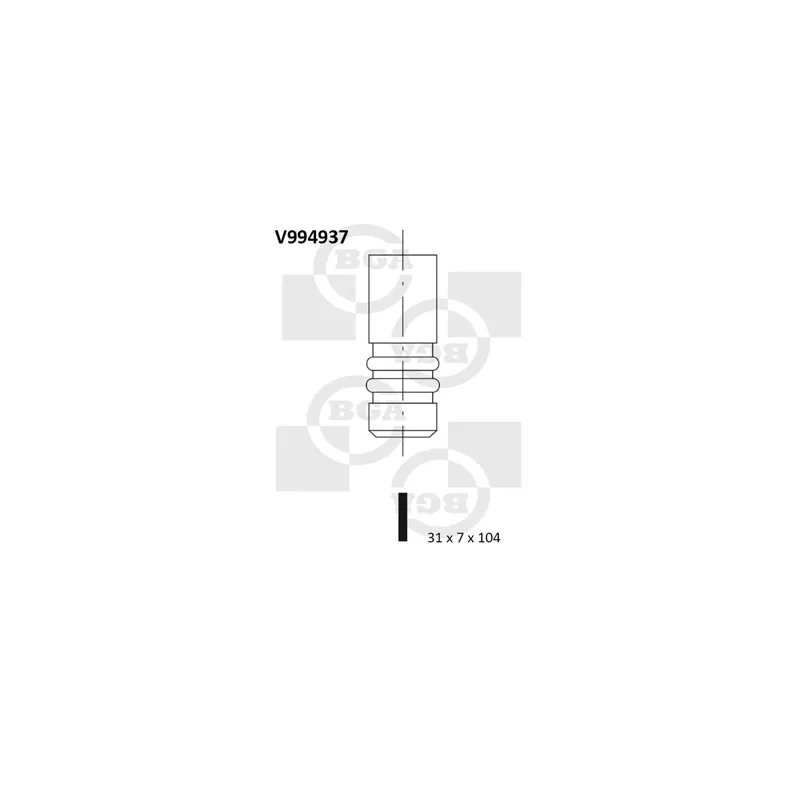 Soupape d'admission BGA V994937
