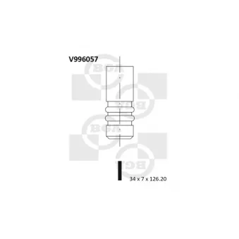 Soupape d'admission BGA V996057
