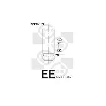Soupape d'admission BGA V996069