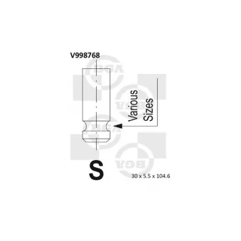 Soupape d'émission BGA V998768