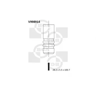 Soupape d'admission BGA V998914
