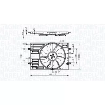 Ventilateur, refroidissement du moteur MAGNETI MARELLI 069422828010
