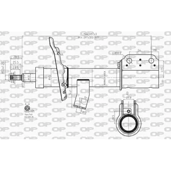 Jeu de 2 amortisseurs avant OPEN PARTS