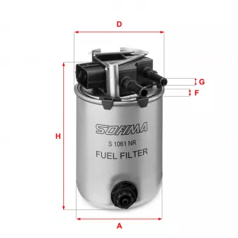 Filtre à carburant SOFIMA S 1061 NR