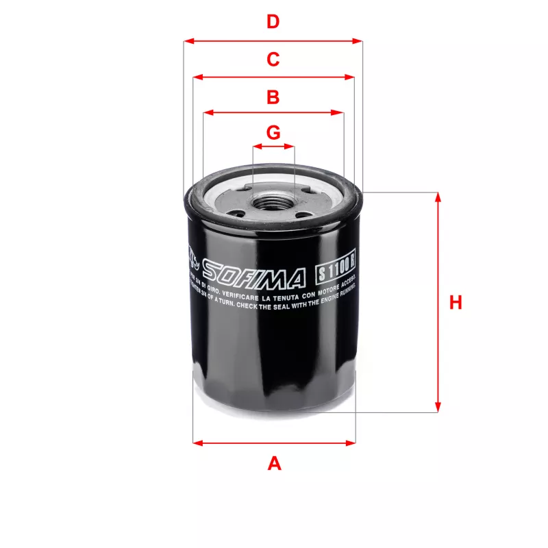 Filtre à huile SOFIMA S 1100 R