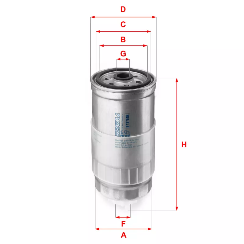 Filtre à carburant SOFIMA S 1379 NR