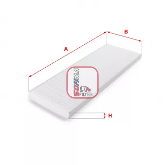 Filtre, air de l'habitacle SOFIMA S 3042 C