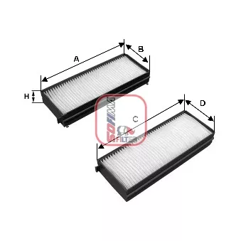 Filtre, air de l'habitacle SOFIMA S 3121 C