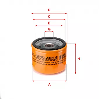 Filtre à huile SOFIMA S 3262 R