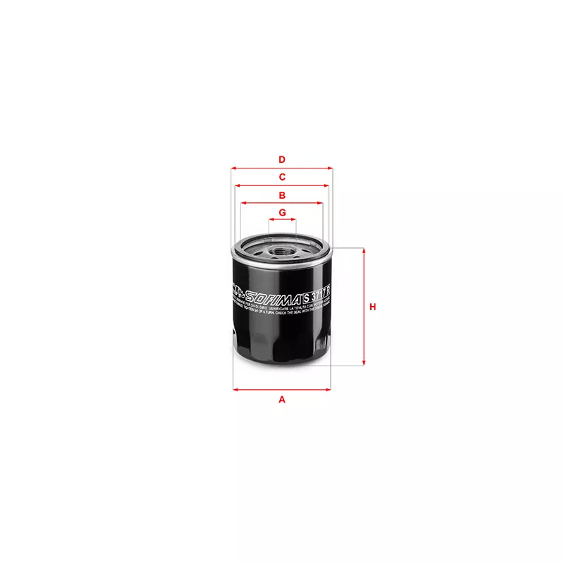 Filtre à huile SOFIMA S 3717 R