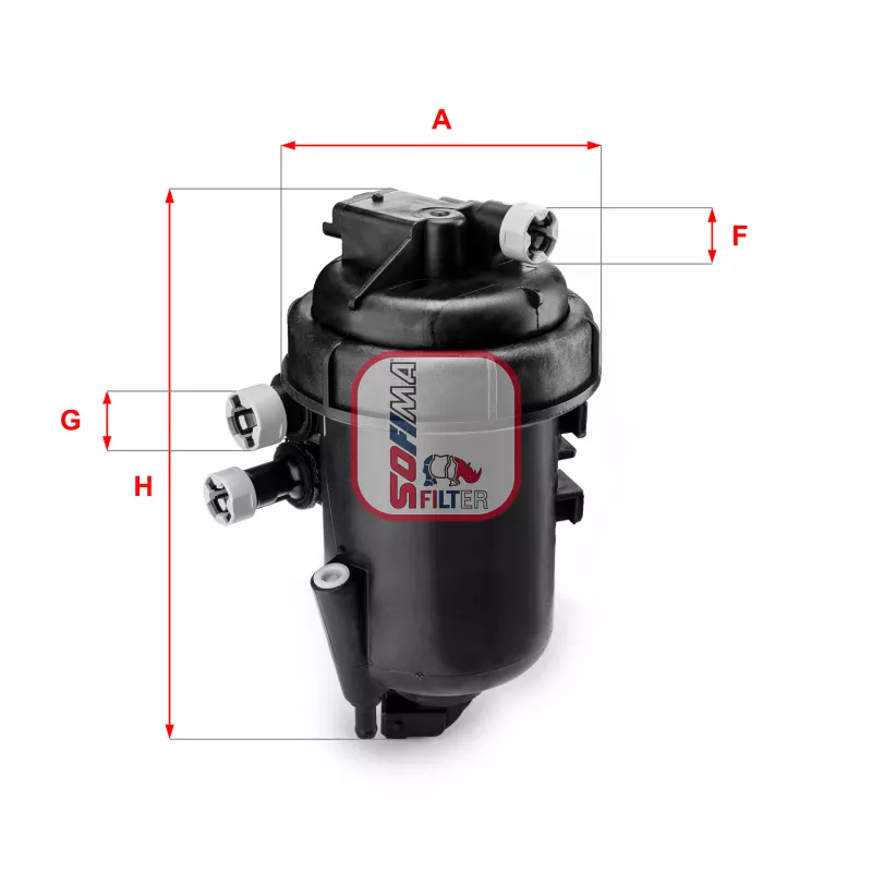 Boîtier, filtre de carburant SOFIMA S 5084 GC
