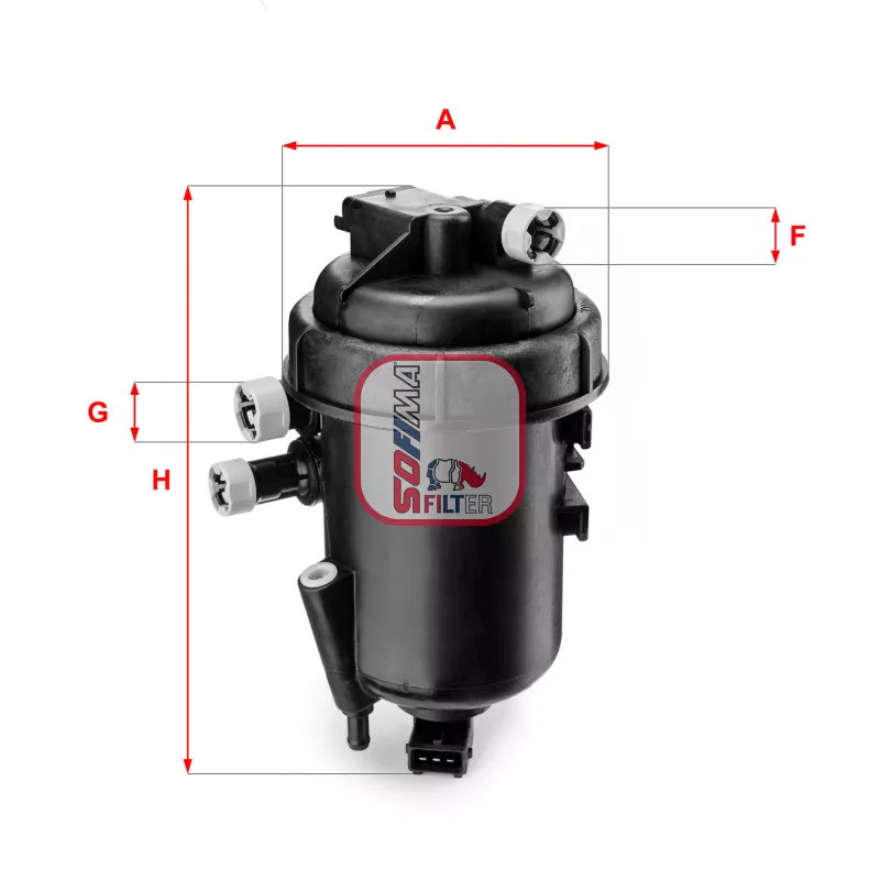 Boîtier, filtre de carburant SOFIMA S 5112 GC