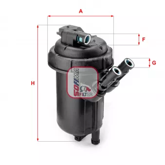Boîtier, filtre de carburant SOFIMA