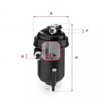 Boîtier, filtre de carburant SOFIMA S 5143 GC