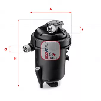 Boîtier, filtre de carburant SOFIMA S 5144 GC
