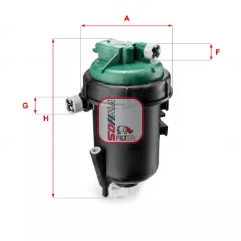 Boîtier, filtre de carburant SOFIMA S 5145 GC