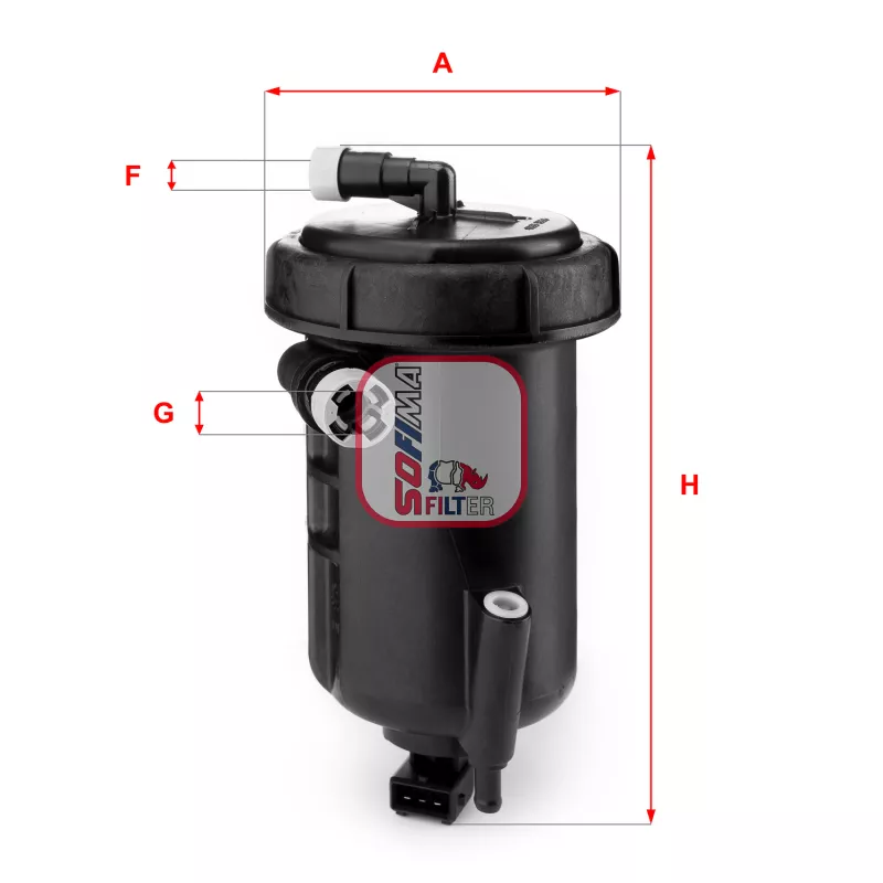 Boîtier, filtre de carburant SOFIMA S 5147 GC