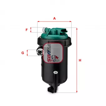 Boîtier, filtre de carburant SOFIMA S 5148 GC