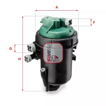 Boîtier, filtre de carburant SOFIMA S 5173 GC
