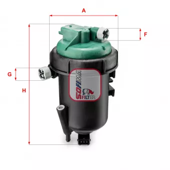 Boîtier, filtre de carburant SOFIMA