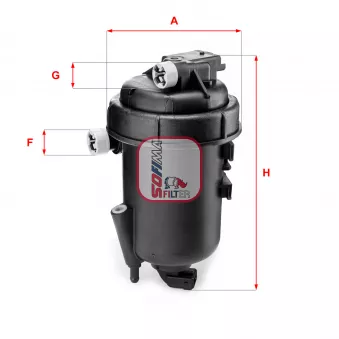 Boîtier, filtre de carburant SOFIMA S 5179 GC