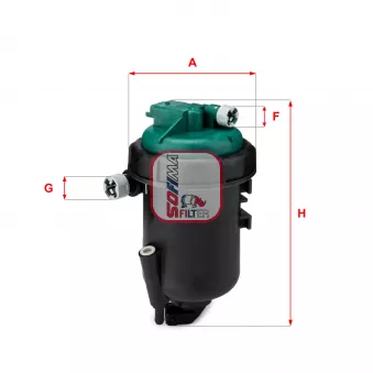 Boîtier, filtre de carburant SOFIMA S 5181 GC