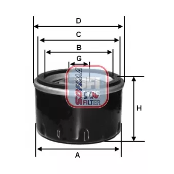 Filtre à huile SOFIMA S 6700 R