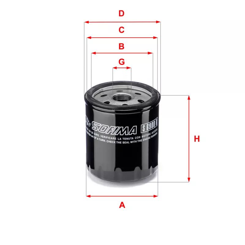 Filtre à huile SOFIMA S 6900 R