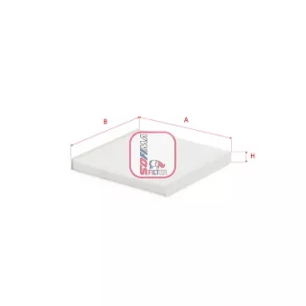 Filtre, air de l'habitacle SOFIMA S3522C